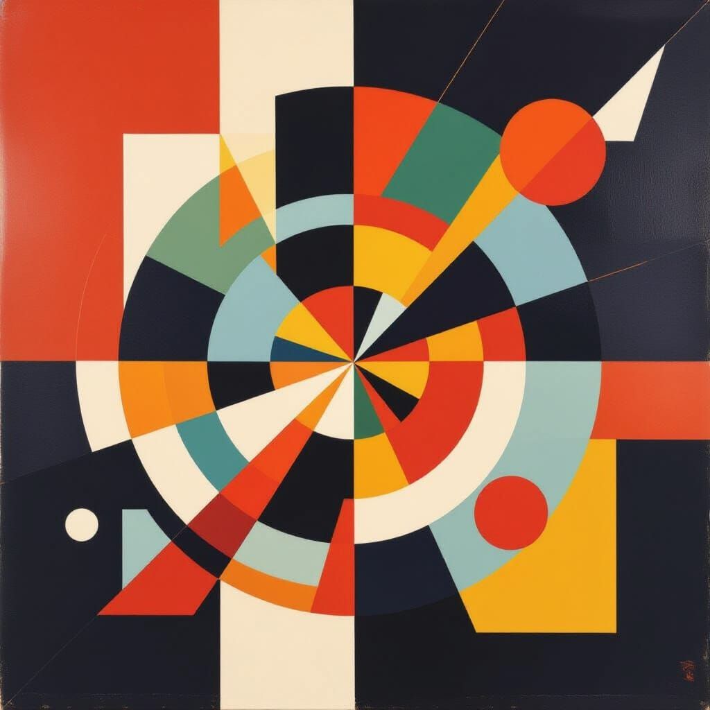 Dynamic Geometric Abstract in Constructivist Style