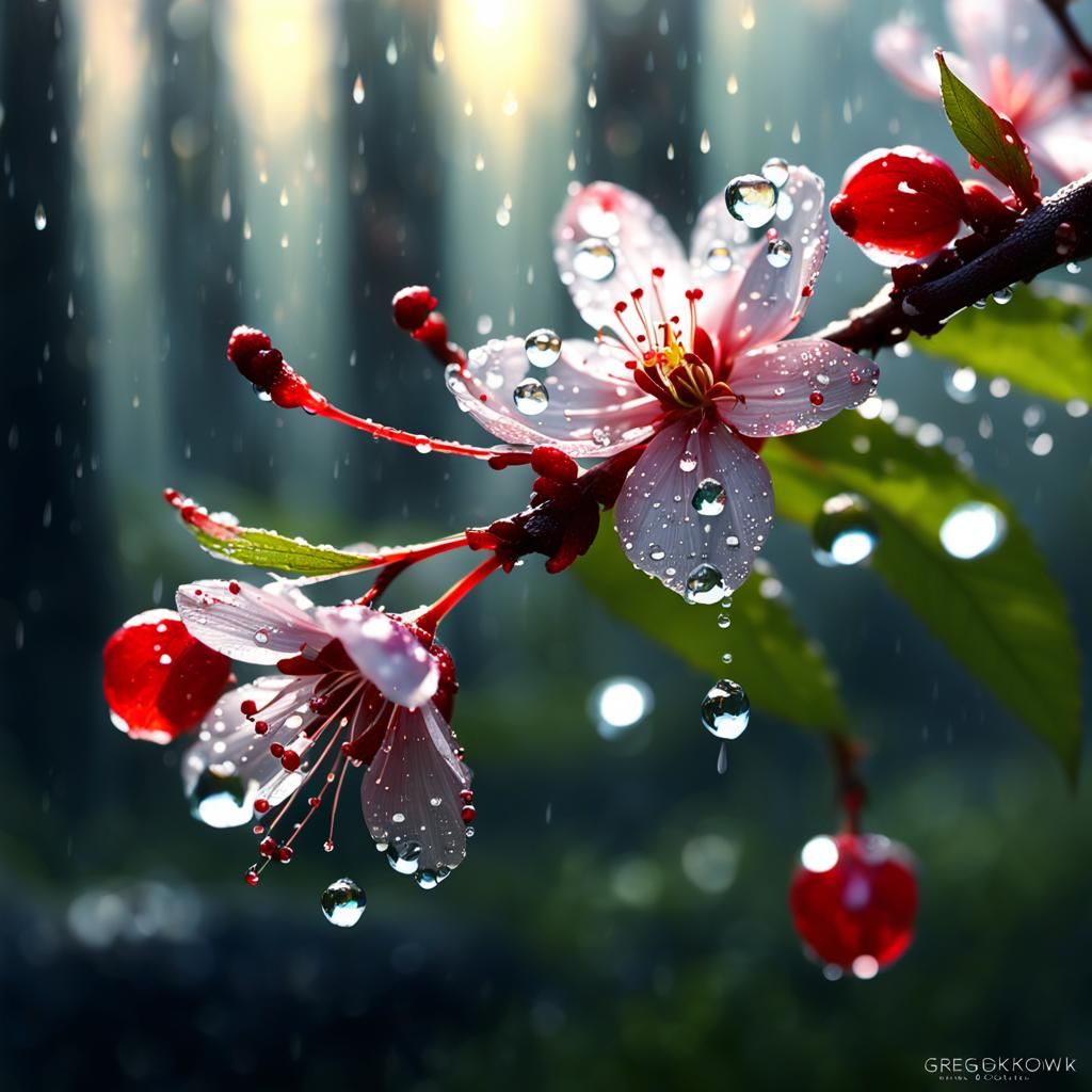 Morning Dew cherry blossoms