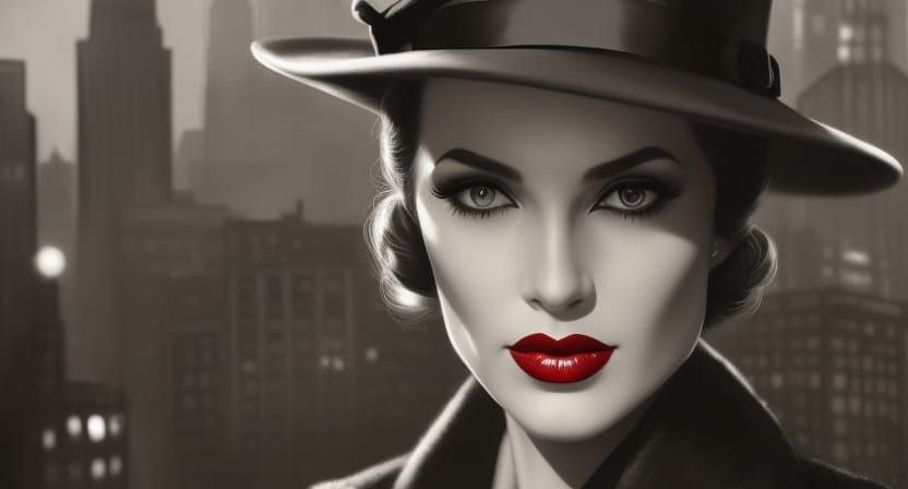 Film Noir Woman in the City
