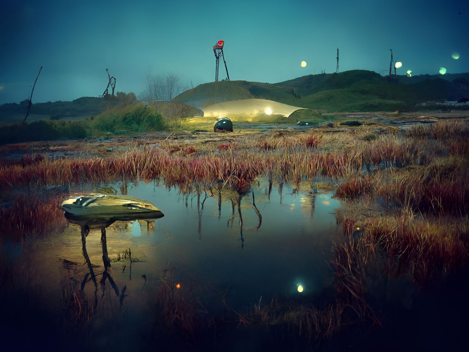 Alien Wetland Landscape Photography in 8K