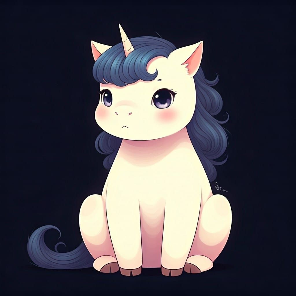 Cute Alicorn in Cel-Shaded Anime Style
