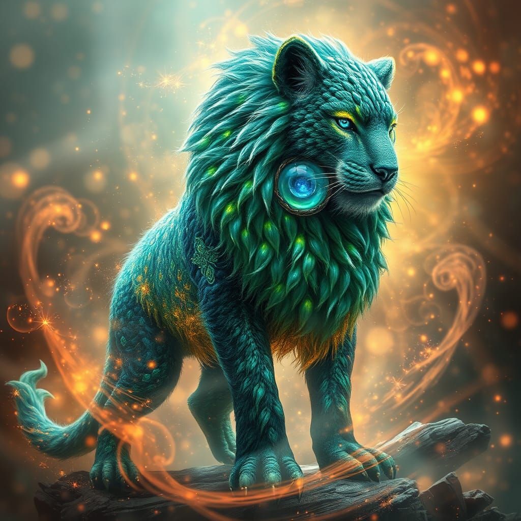 Green lion