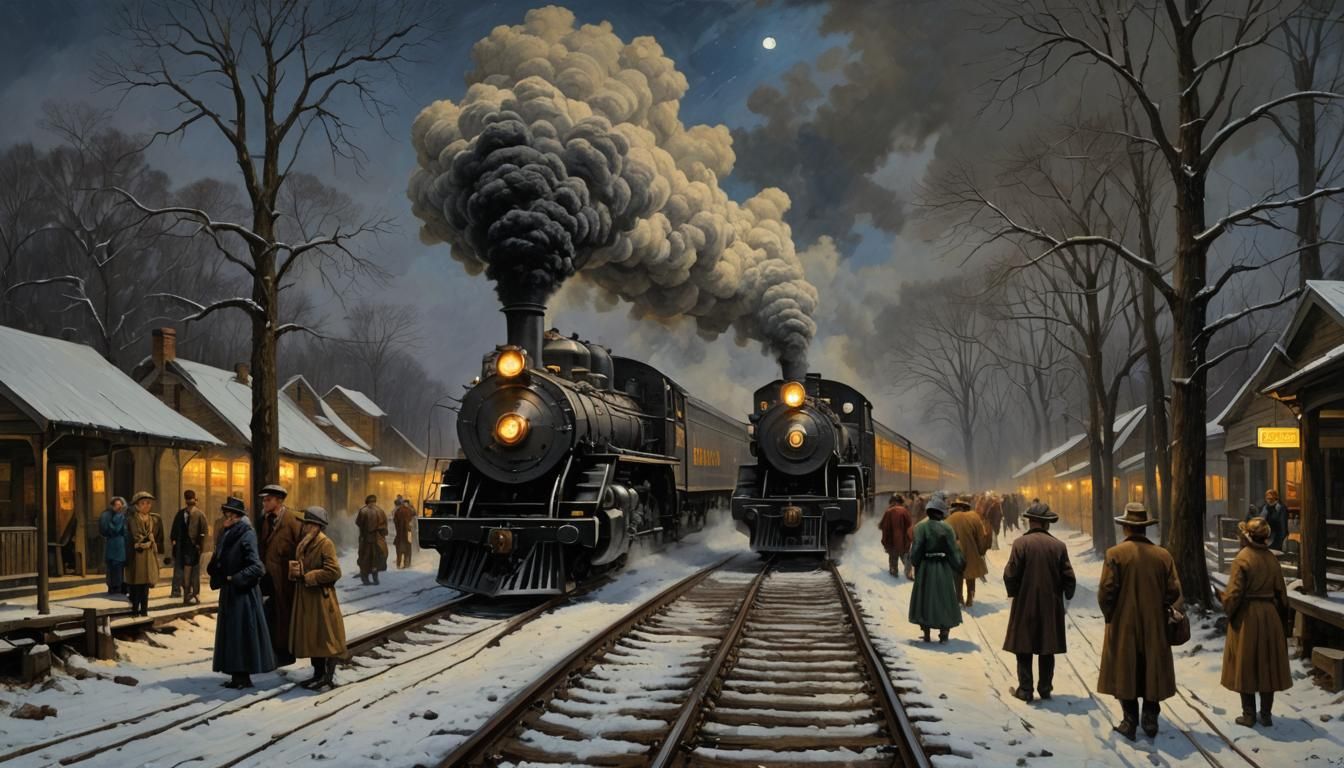 Midnight Train to Georgia: Epic Impasto Oil Painting