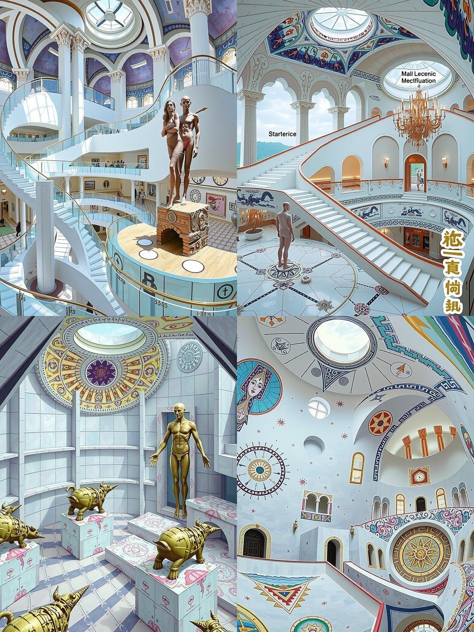 Surreal Escher-esque Landscape with Impossible Geometry