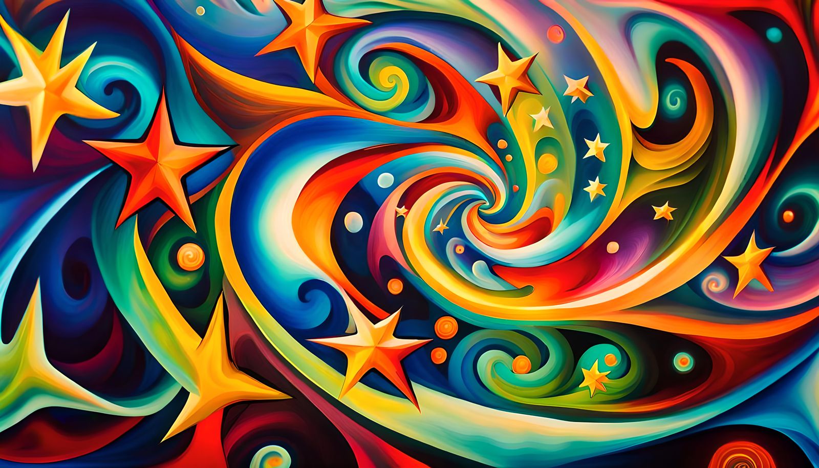 Iridescent Stars Connected by Electromagnetic Coils