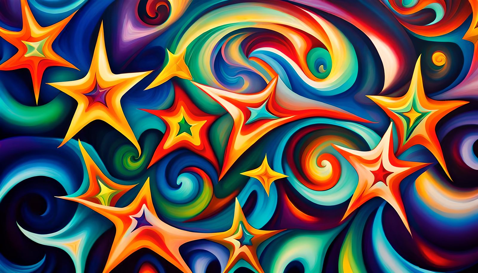 Iridescent Stars in Electromagnetic Plasma: Naive Art