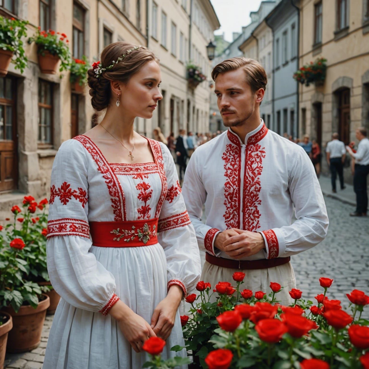 Elegant Meeting of Cultures in Lviv, Digital Art