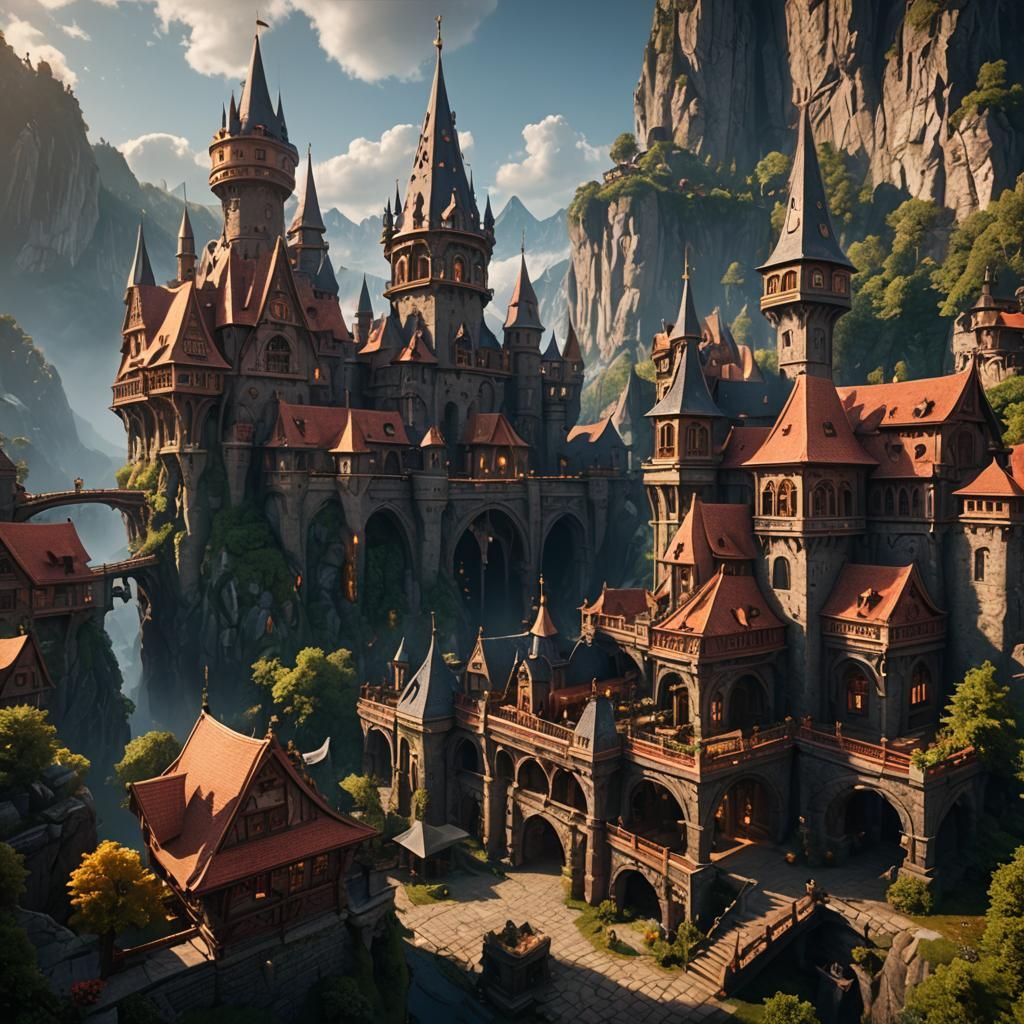 Fantastical Matte Painting with Intricate Details