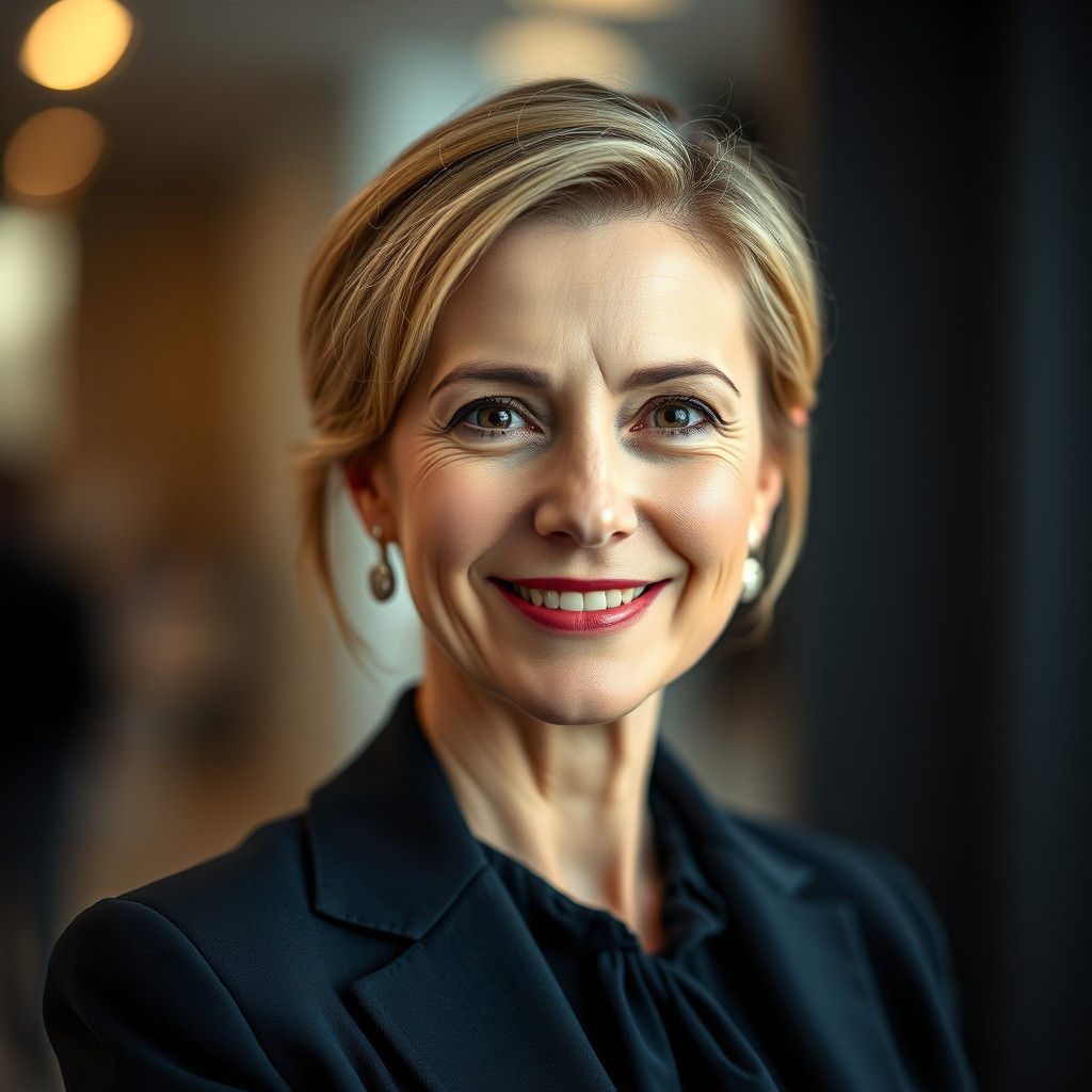 Elegant Professional Portrait in Hyper-Realistic Style