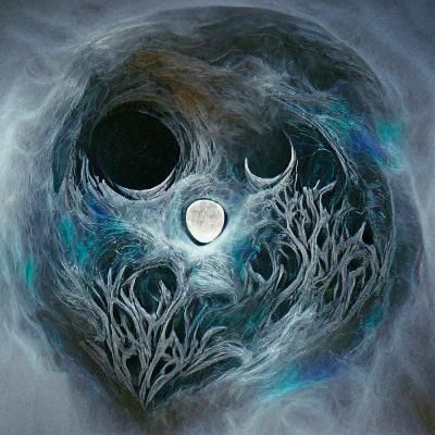 Surreal Moon Made of Lost Souls