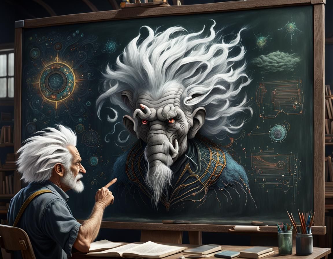 Elephant Professor Delivers Physics Lecture, Detailed Matte ...