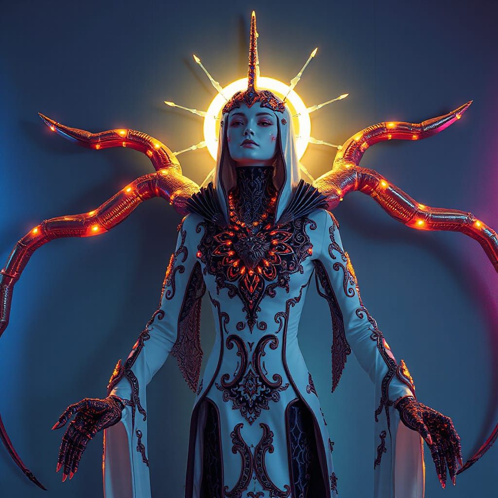 Mystical Being in High Relief Trompe L'oeil Style