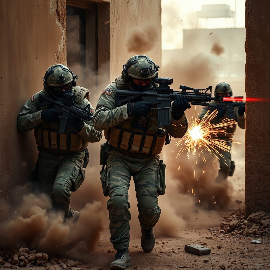 JTF 2 Breaching a Desert Stronghold in 8K