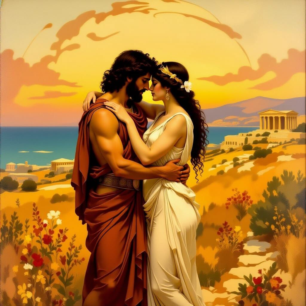 Icarus and Penelope: A Mythological Embrace