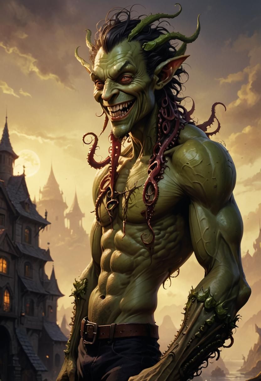 Goblin Man With Tentacles