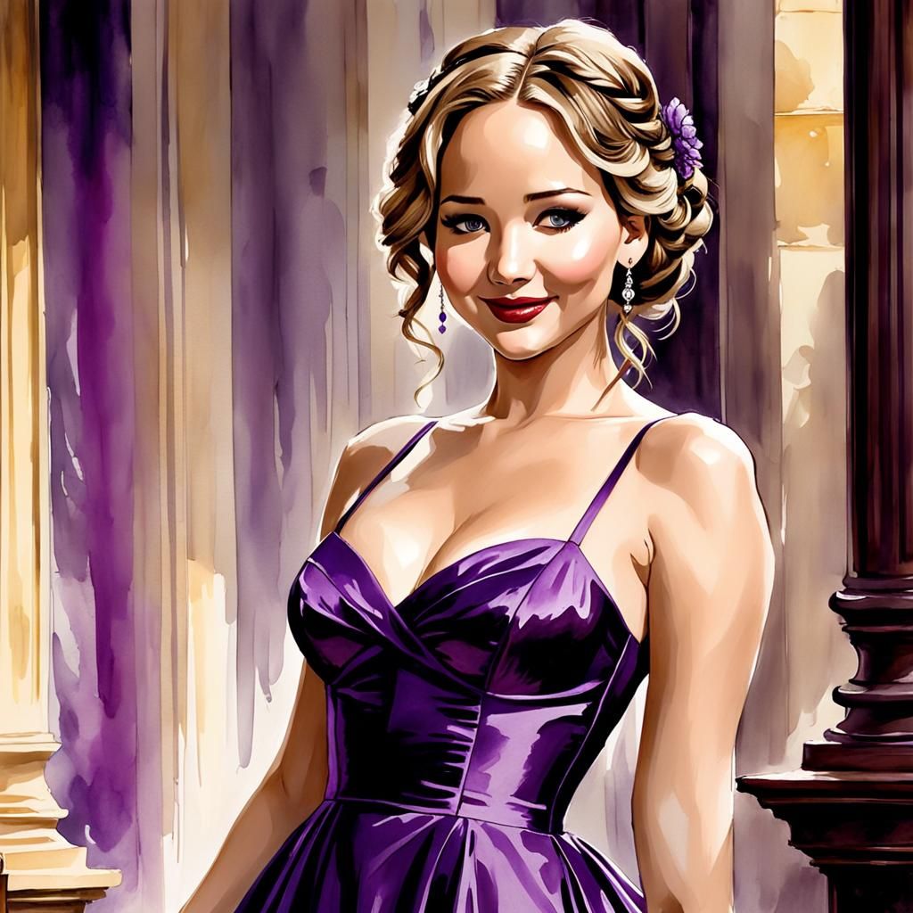 Cute young stunningly Jennifer Lawrence