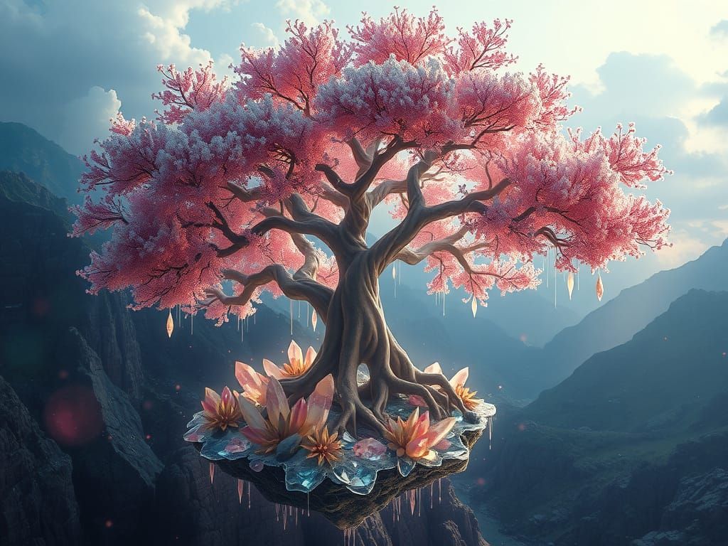 Floating Tree and Her Crystal Flowers