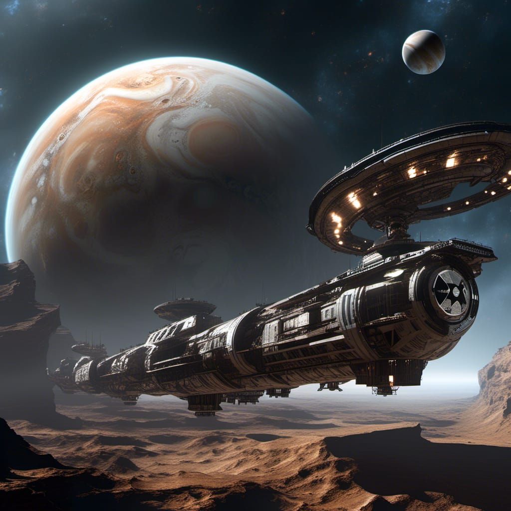 Dystopian Space Station in a Bleak Jupiter Orbit