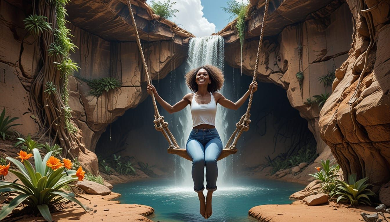 Cracked Earth Giant Reveals Lush Inner World