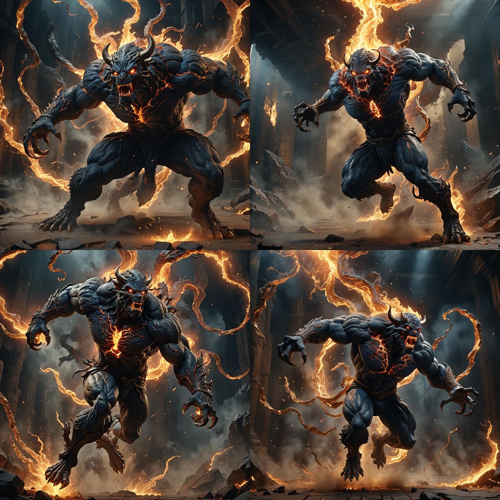 Epic Balrog Running Forward in Photorealistic CGI