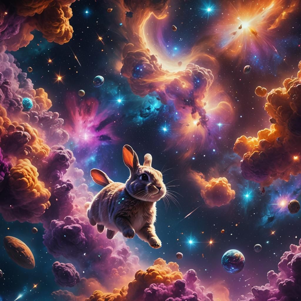 Bunny in Space: A Film-Inspired Matte Painting