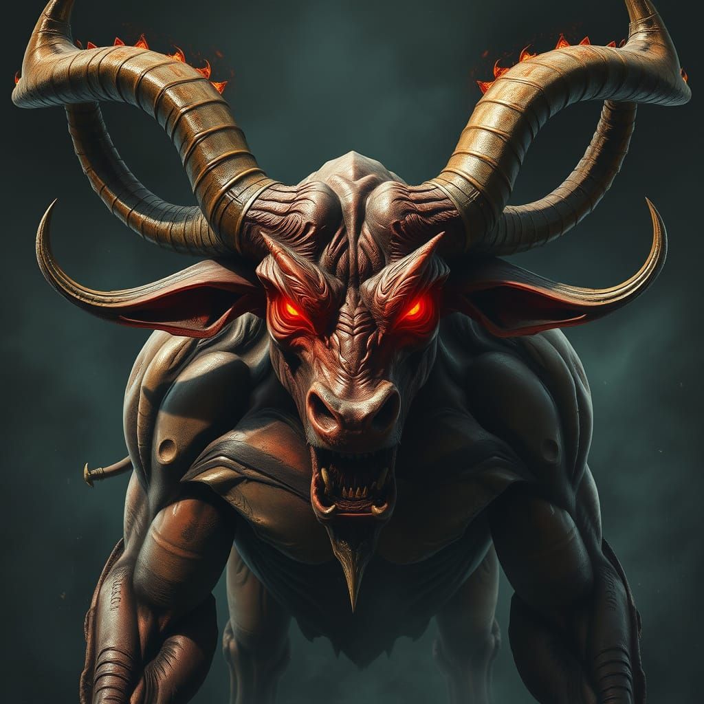 Imposing Hell Bull in Biomechanical Style
