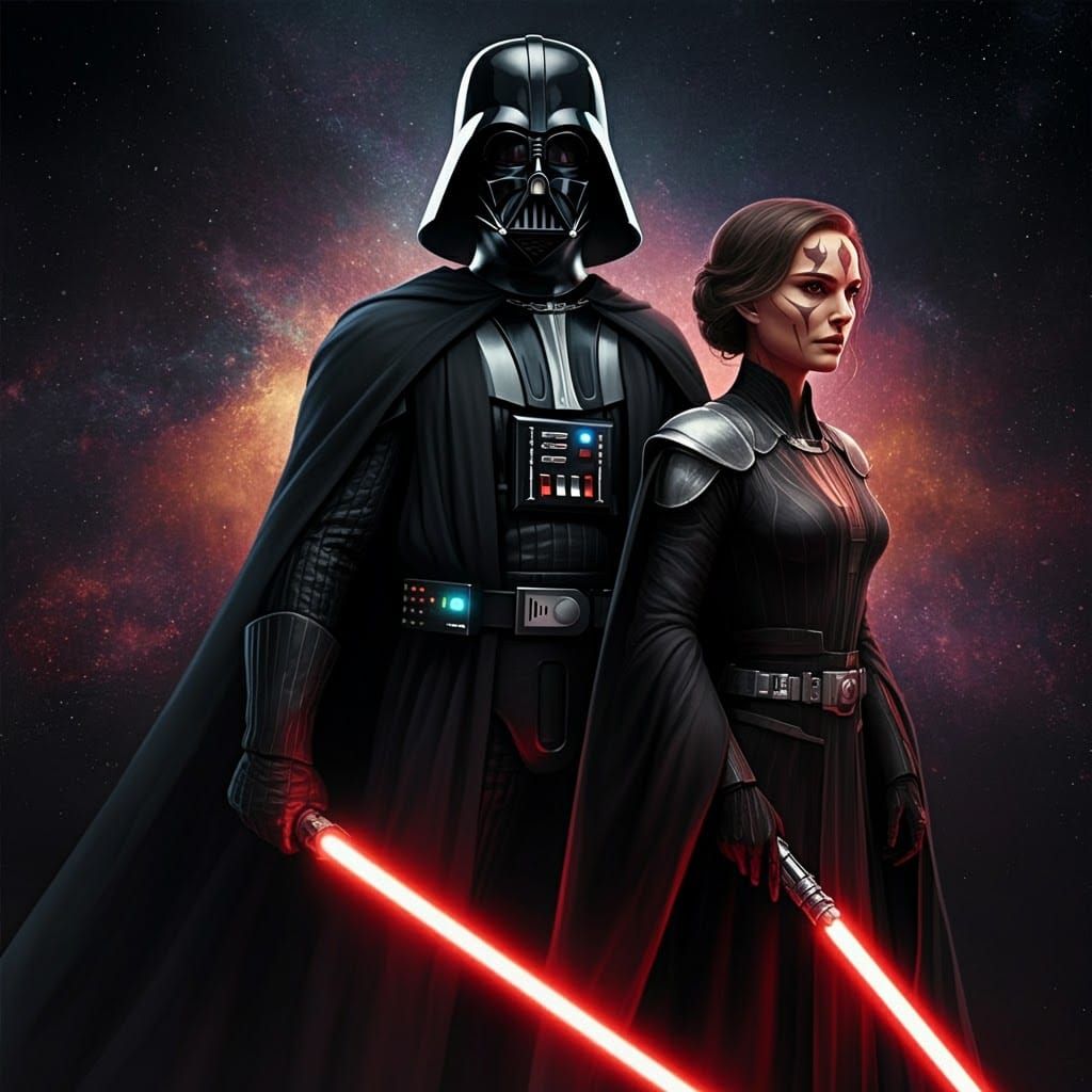 Padme and Darth Vader..