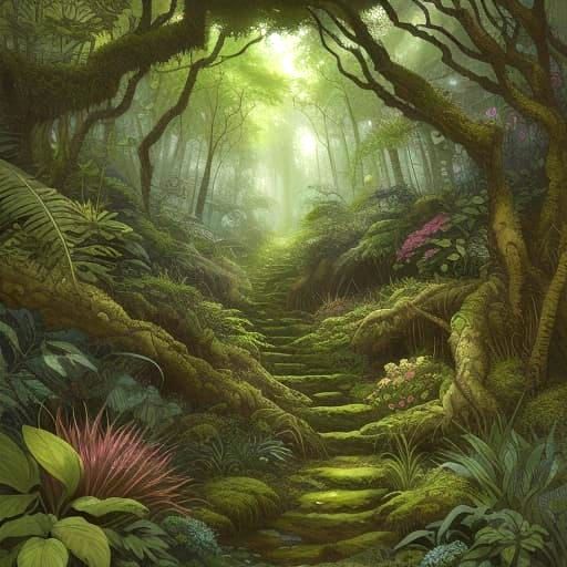 Scaly Forest Lurker Creates Floral Path