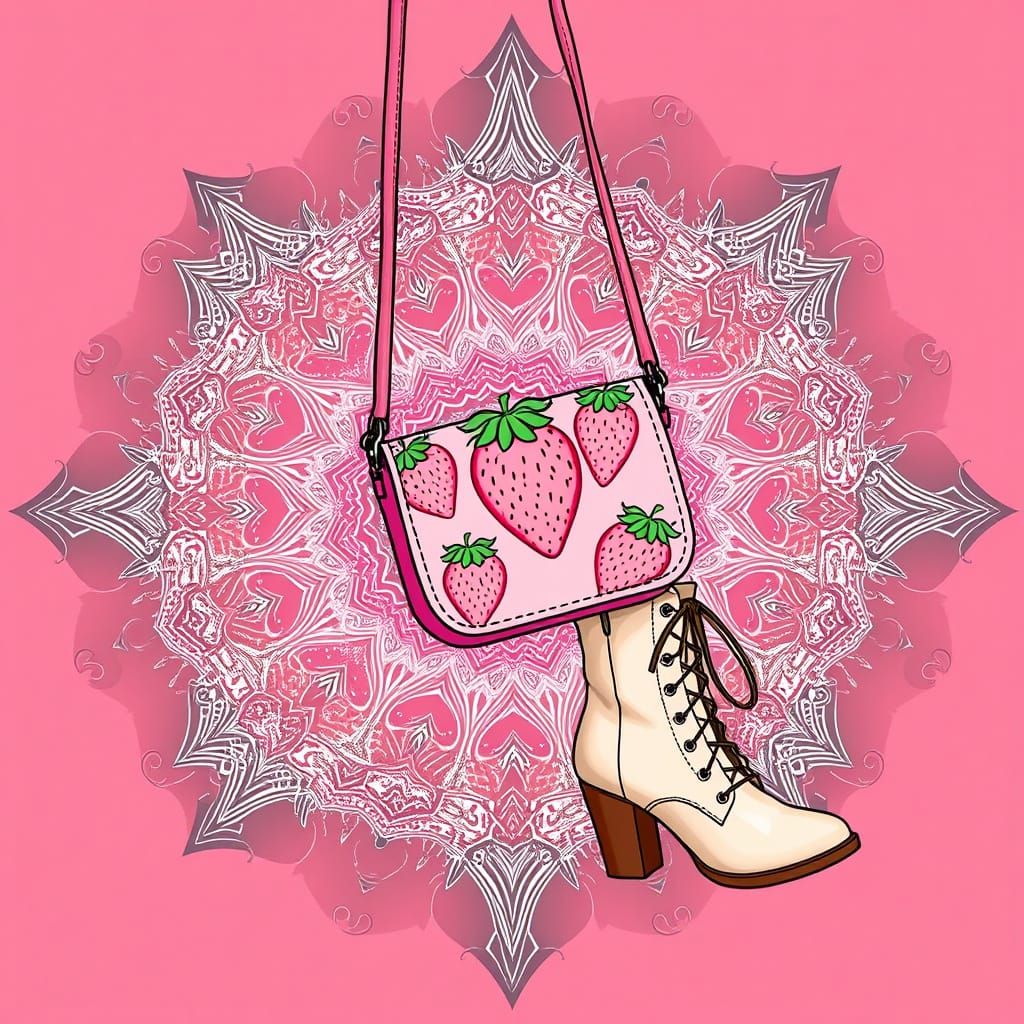Feminine Fashion in Whimsical Strawberry Shortcake Style