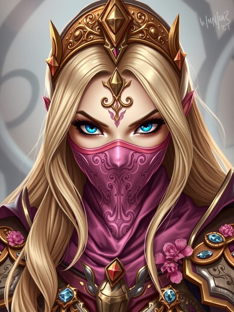 Regal Warrior Woman Portrait in Detailed Digital Art