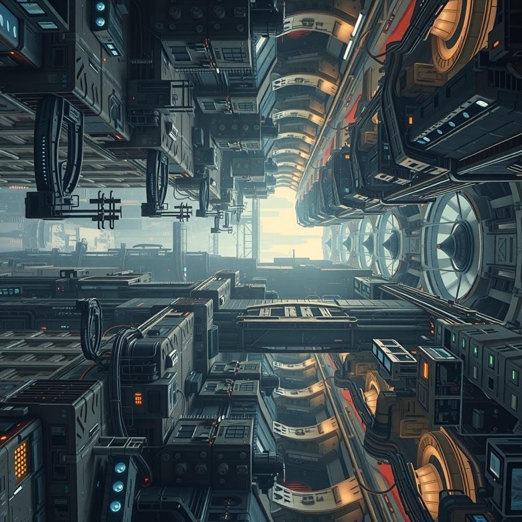 Epic Sci-Fi Underground City in Cinematic Style