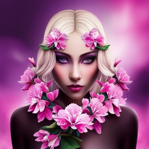 Kalmia Flower Personification: Fantasy Portrait