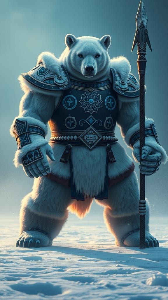 Gladiator Polar Bear Hybrid in Frozen Arena