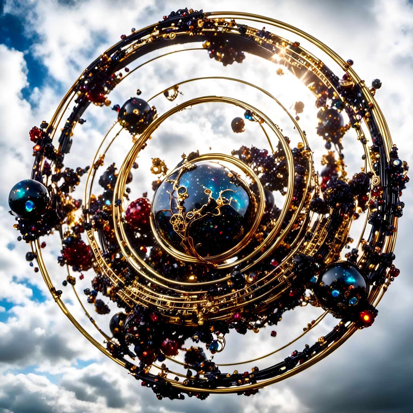 Surreal Broken Landscape in Glitch Style