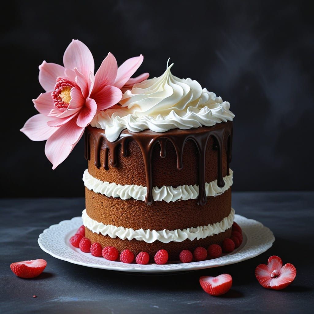 Delicious Cake Adorned With Silk Hat