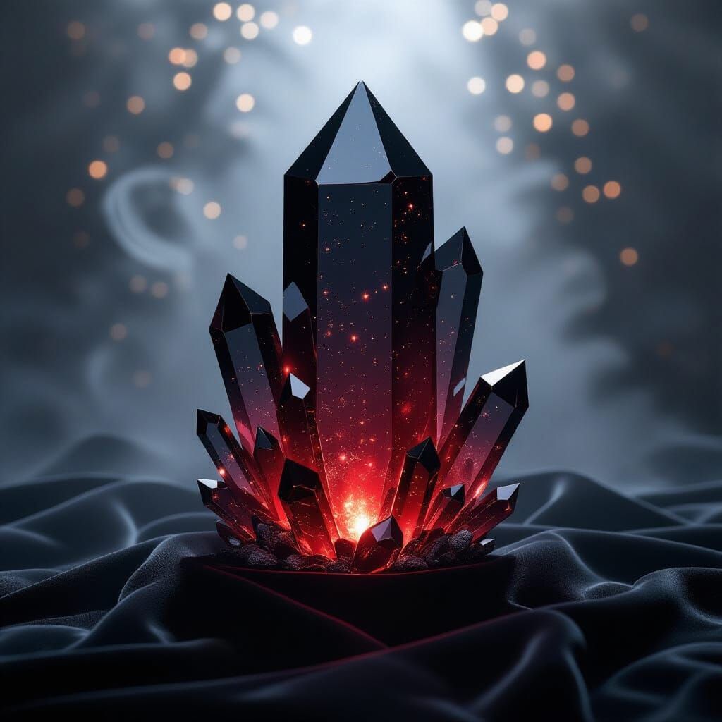 Crystallized Silhouette with Luminescence and Metallic Refle...