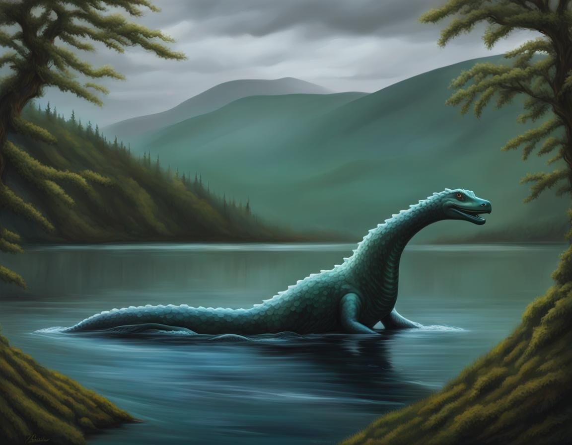 Loch Ness Monster in Analogous Colors