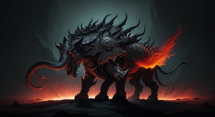 Hybrid Dragon Descends into Hellish Abyss