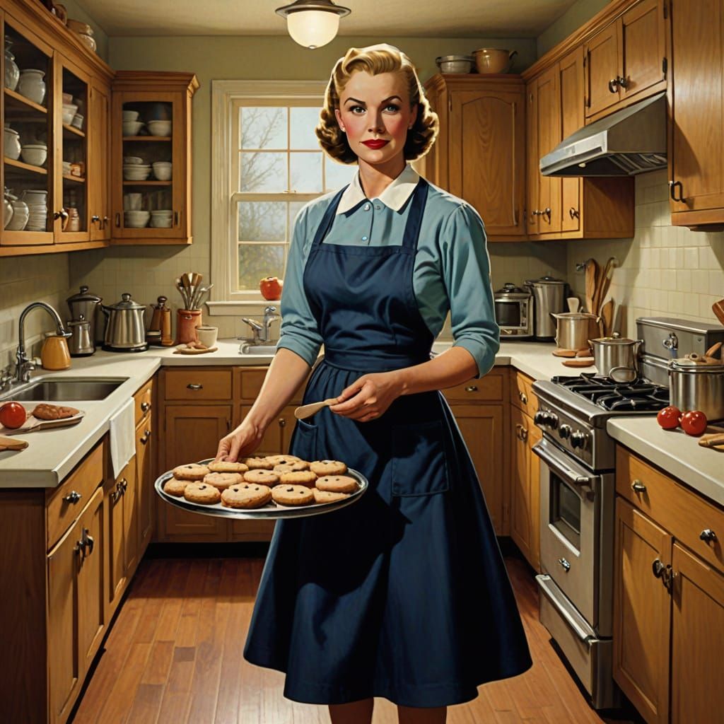 Nostalgic Housewife Serves Cookies with a Twist