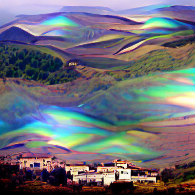 Iridescent Alien Landscape