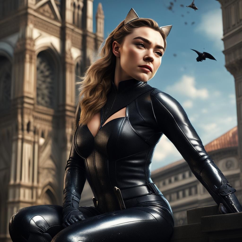 Catwoman Concept Art in Detailed Digital Painting