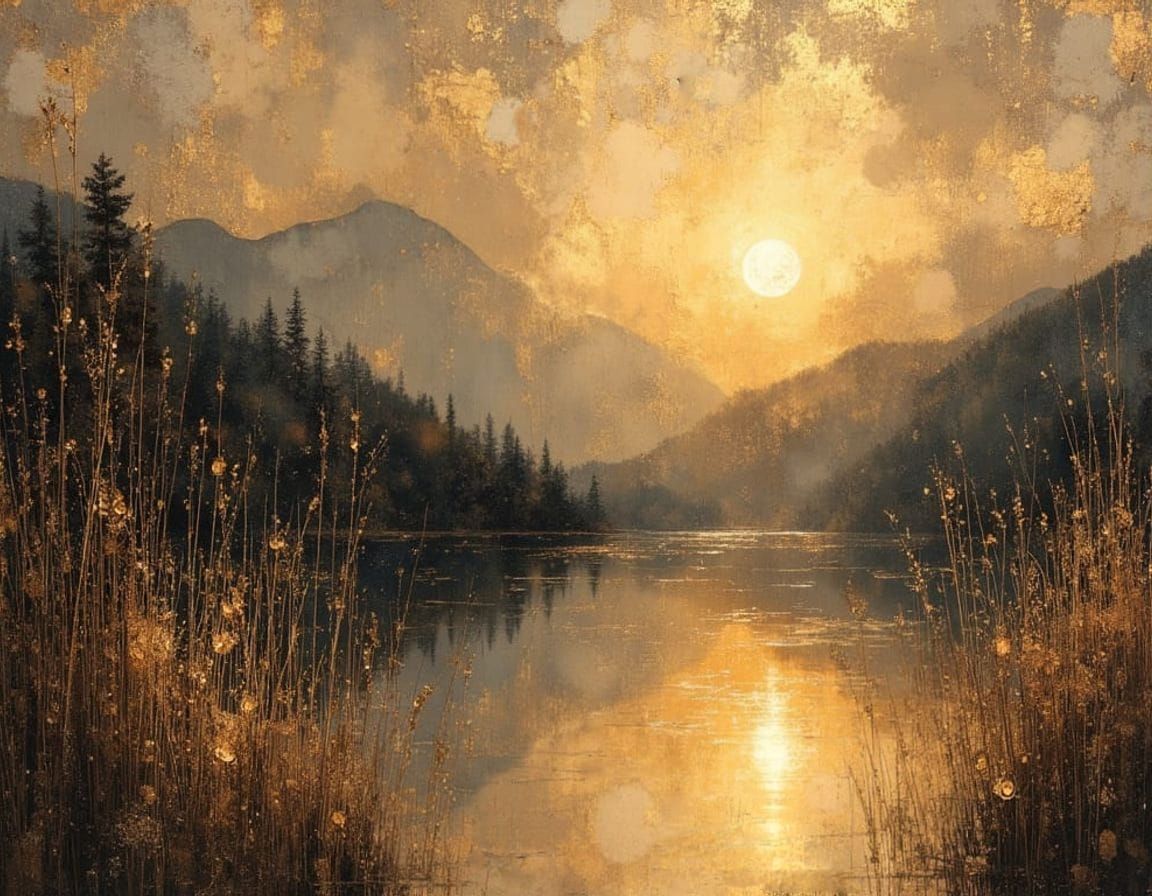 Golden Sunset Pond