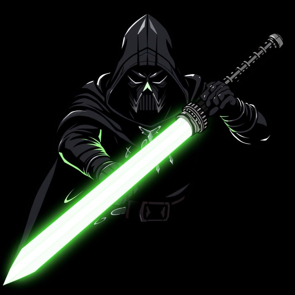 Epic Lightsaber Duel in a Galactic Landscape