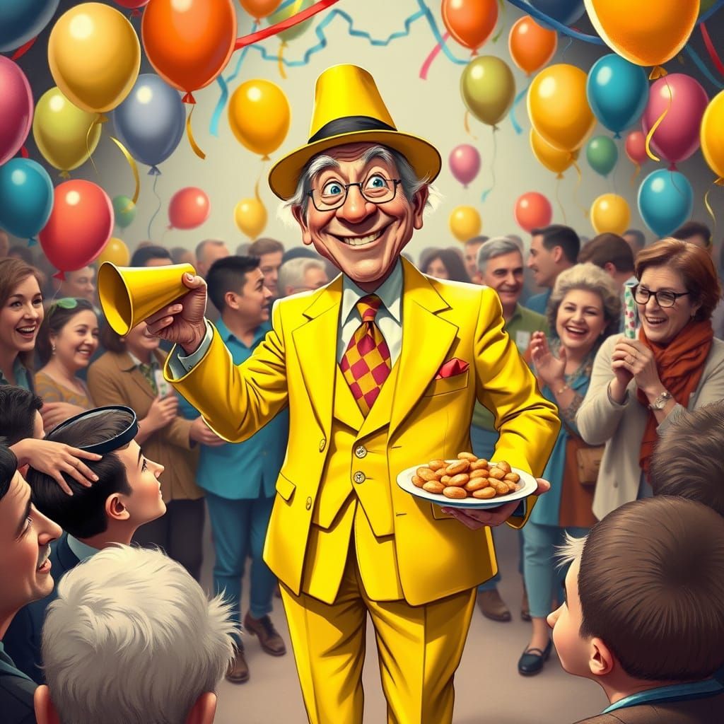 Jovial Grandfather Steals the Party