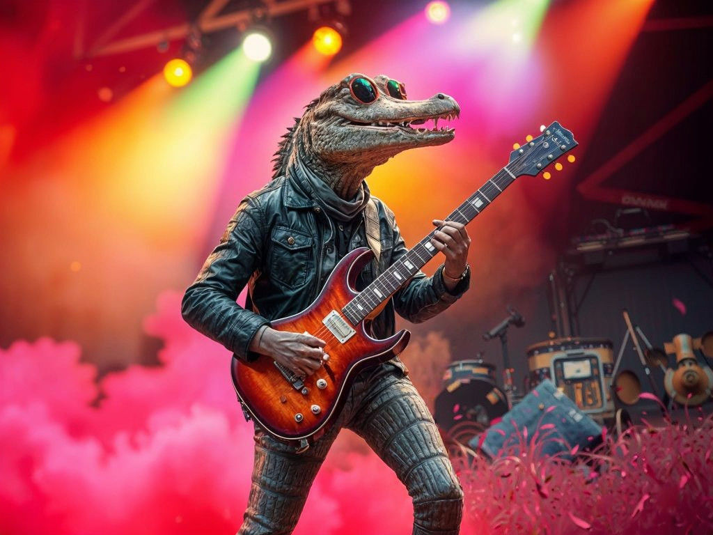 Rockstar Crocodile Performs Electric Concert