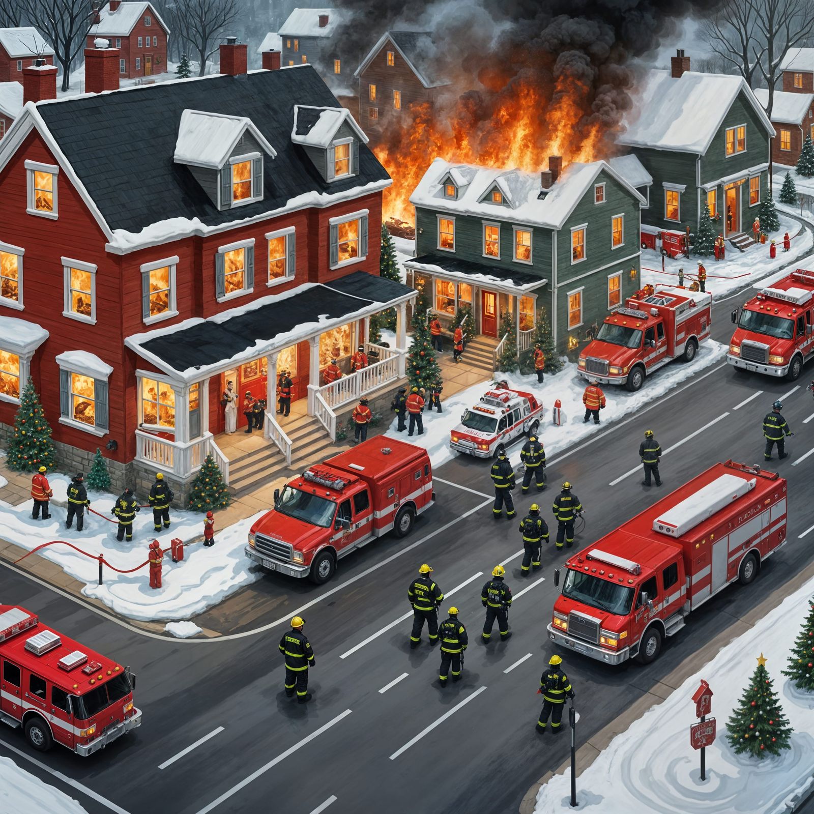 Rescue on Christmas Eve: A Dynamic Modern Masterpiece