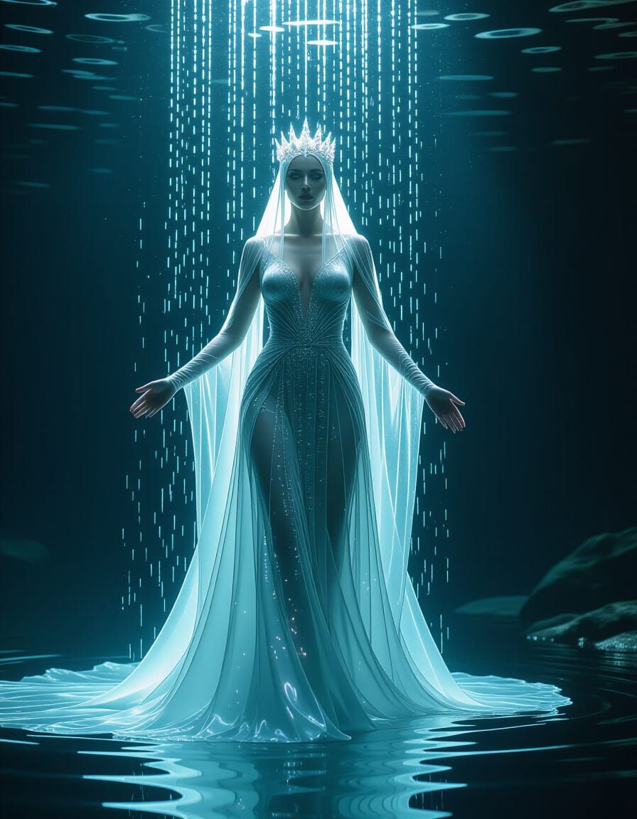 Regal Figure of Translucent Liquid