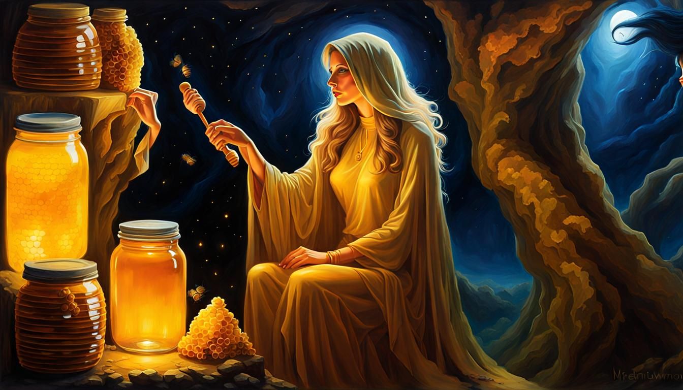 Honey Witch Divines Future with Magic Bees