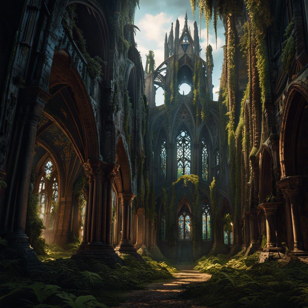 Inside the Ruins of a Gothic Cathedral #4