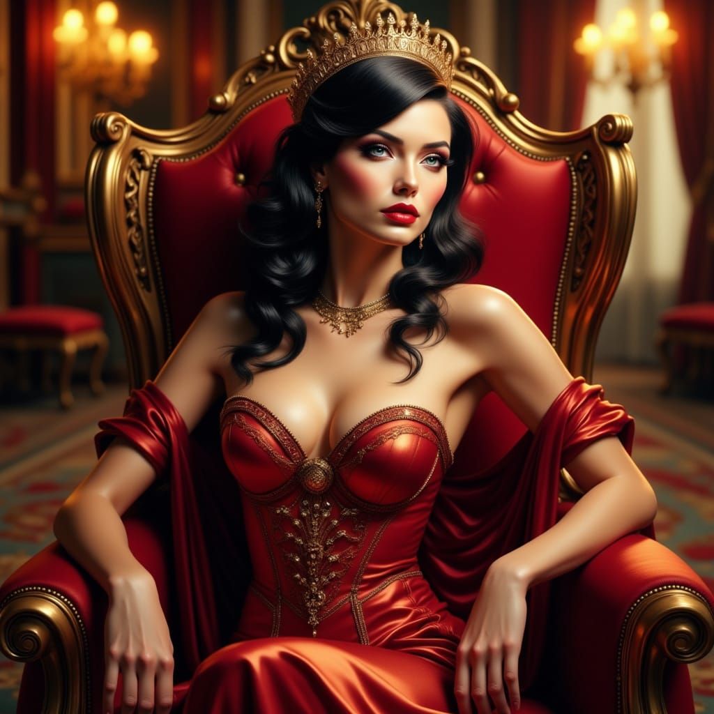 Regal Queen in Golden Splendor